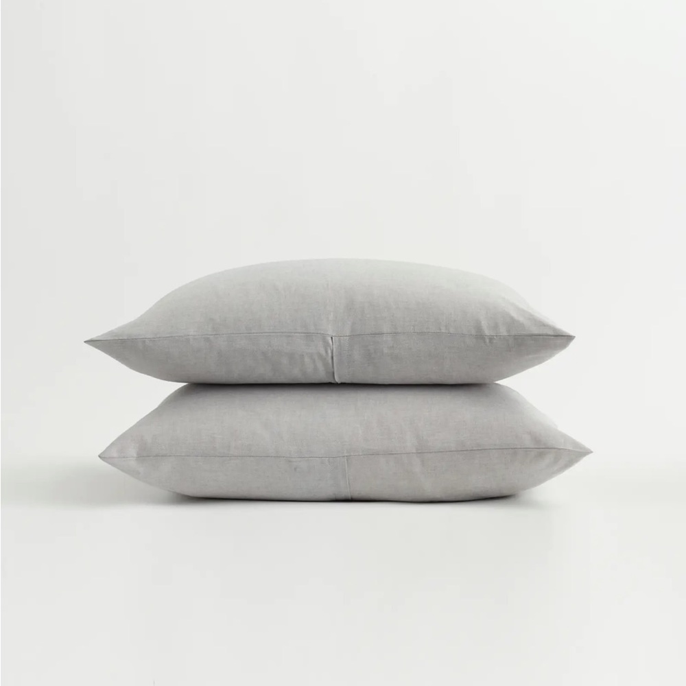 Mongolian Cashmere Cotton Sham Set - grey